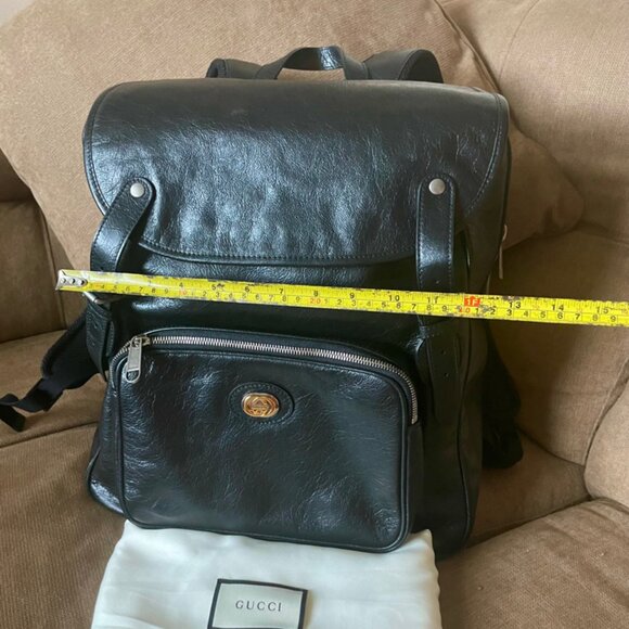 GUCCI MORPHEUS BACKPACK CALFSKIN OLD AGE LEATHER STYLE RARE SOPHISTICATED - Picture 8 of 16